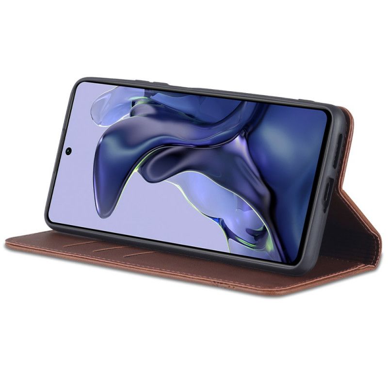 Læder Cover Xiaomi Mi 11t / 11t Pro Telefon Etui Azns Imiteret Læder