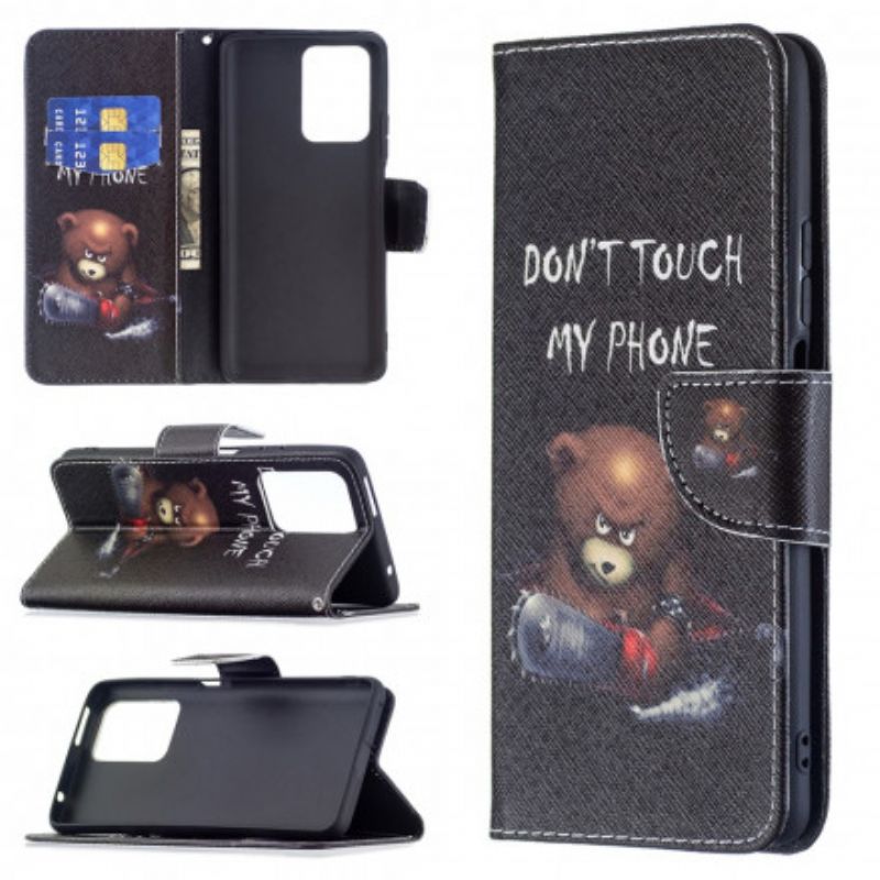 Læder Cover Xiaomi Mi 11t / 11t Pro Telefon Etui Farlig Bjørn