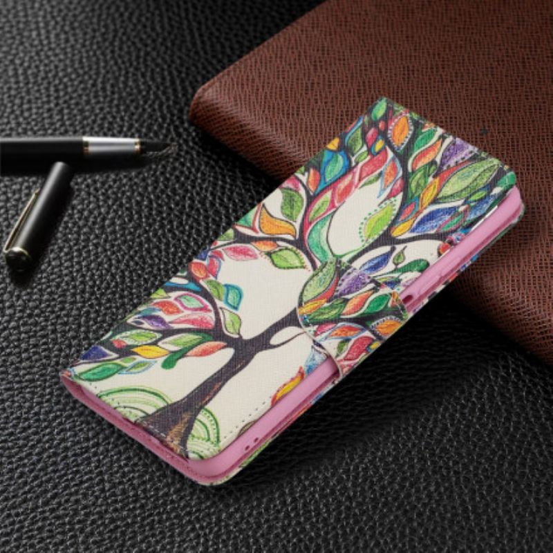 Læder Cover Xiaomi Mi 11t / 11t Pro Telefon Etui Farvet Træ