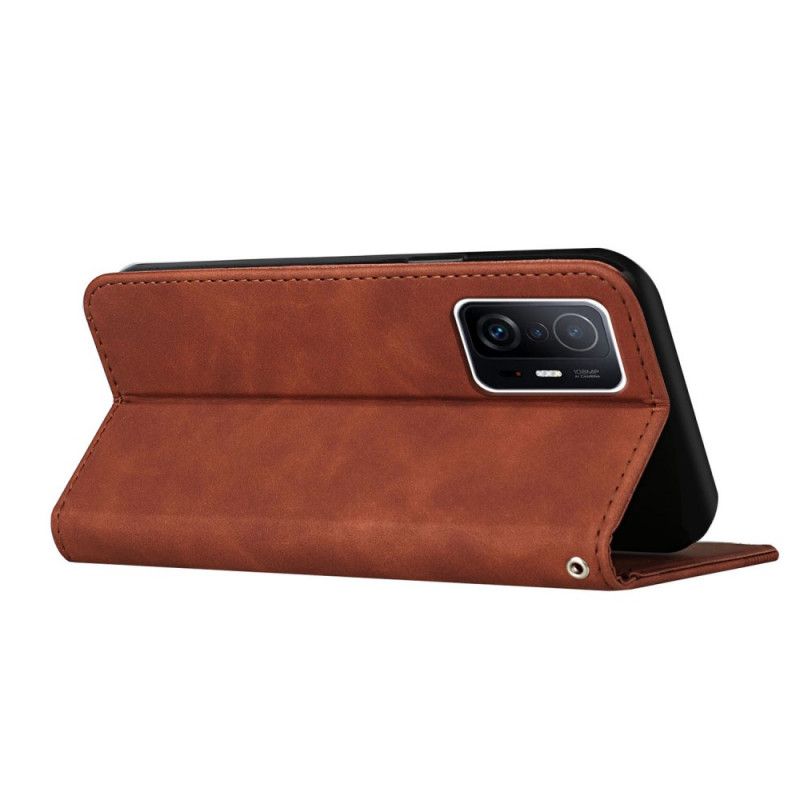Læder Cover Xiaomi Mi 11t / 11t Pro Telefon Etui Style Læder S-design