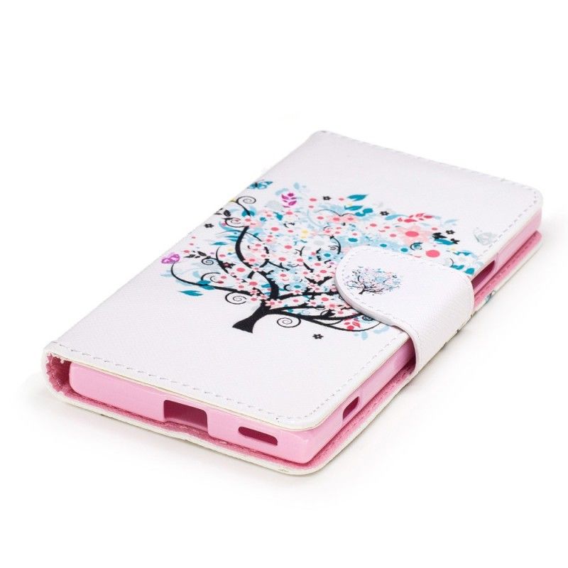 Flip Cover Sony Xperia XA1 Mobilcover Blomstret Træ