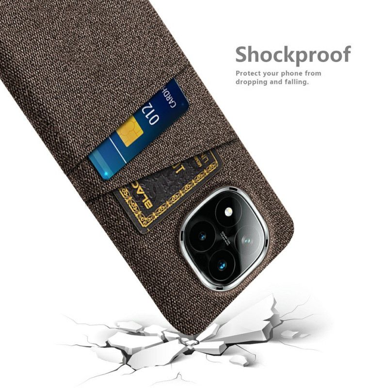 Cover Til Xiaomi Redmi Note 14 Pro Plus 5g Kortholder I Stof