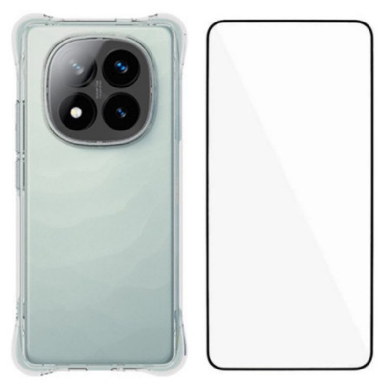 Cover Xiaomi Redmi Note 14 Pro Plus 5g Forstærket Transparent Med Hærdet Glasskærmbeskytter