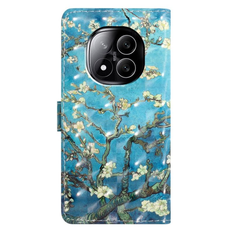 Flip Cover Til Xiaomi Redmi Note 14 Pro Plus 5g 3d Blomstermønster