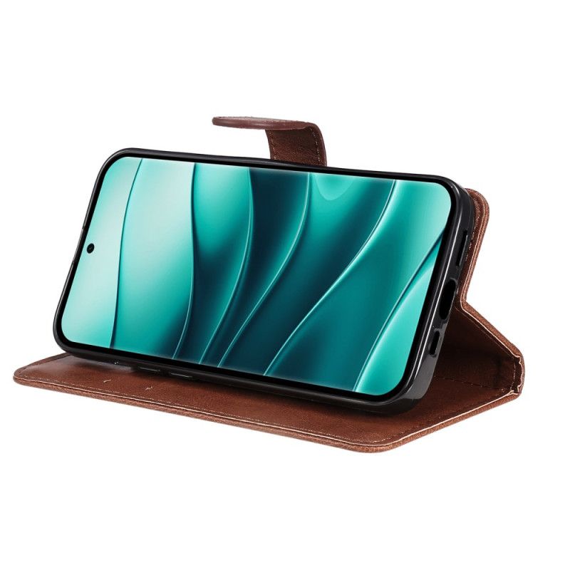 Flip Cover Xiaomi Redmi Note 14 Pro Plus 5g Ensfarvet Kunstlæder