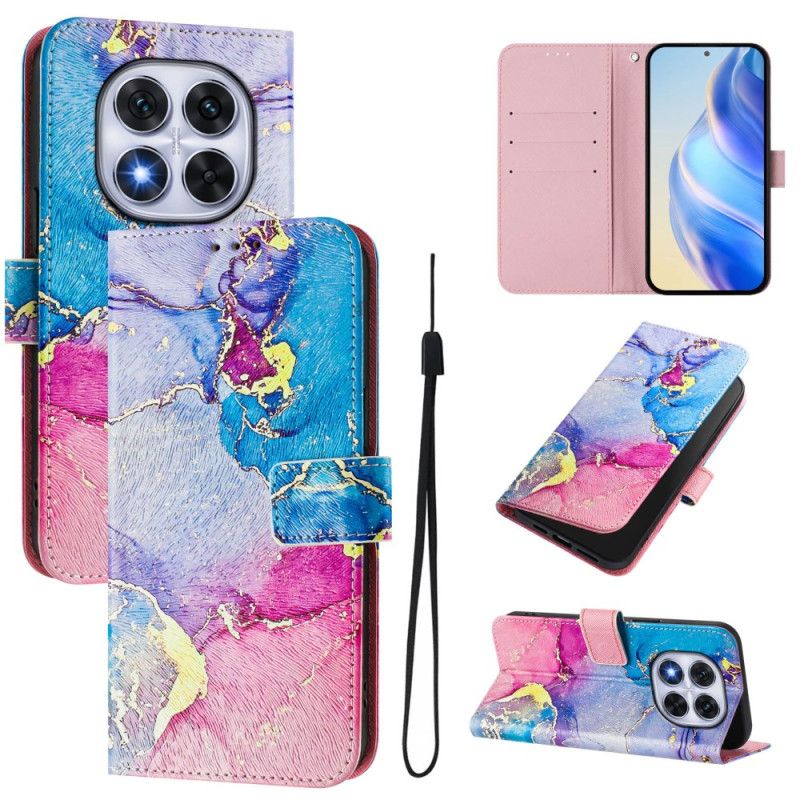 Flip Cover Xiaomi Redmi Note 14 Pro Plus 5g Flerfarvet Marmormønster