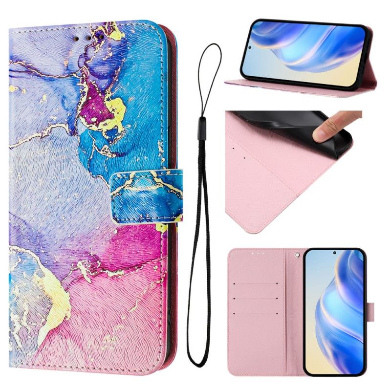 Flip Cover Xiaomi Redmi Note 14 Pro Plus 5g Flerfarvet Marmormønster