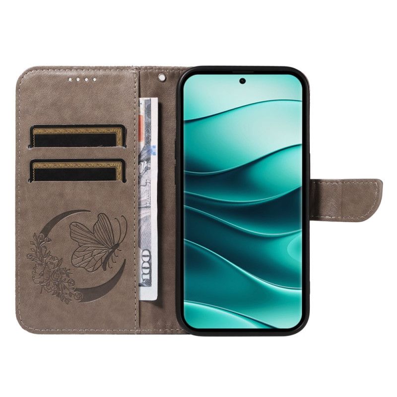 Flip Cover Xiaomi Redmi Note 14 Pro Plus 5g Grafisk Sommerfugl