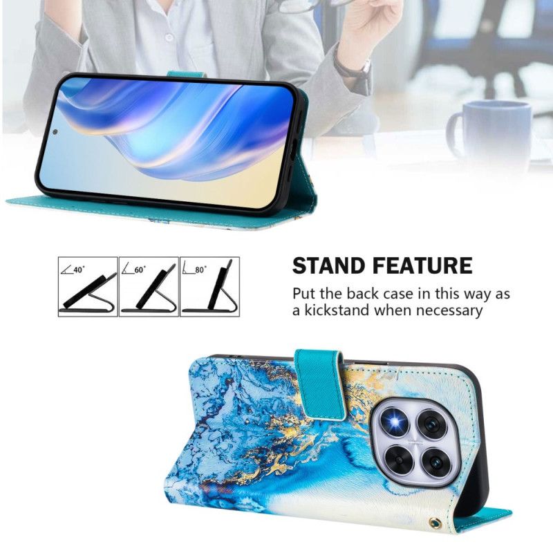 Flip Cover Xiaomi Redmi Note 14 Pro Plus 5g Oceanmarmormønster