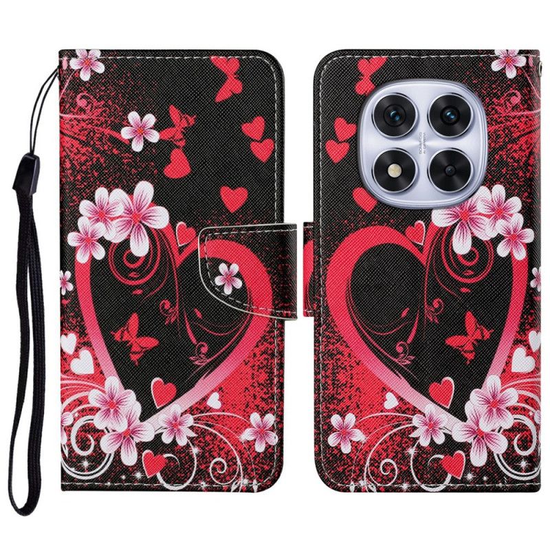 Flip Cover Xiaomi Redmi Note 14 Pro Plus 5g Rødt Hjerte