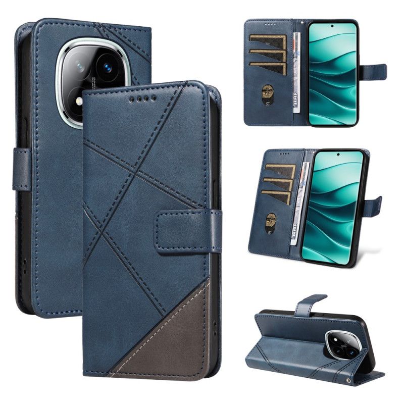 Flip Cover Xiaomi Redmi Note 14 Pro Plus 5g Tofarvet Stribet Strap-on