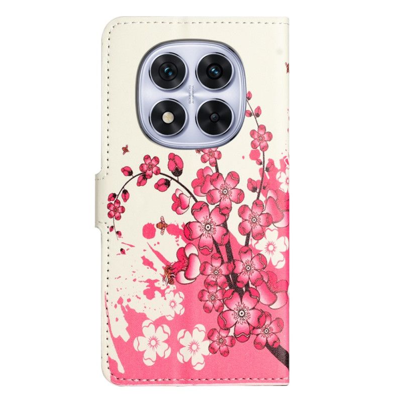 Flip Cover Xiaomi Redmi Note 14 Pro Plus 5g Tropiske Blomster