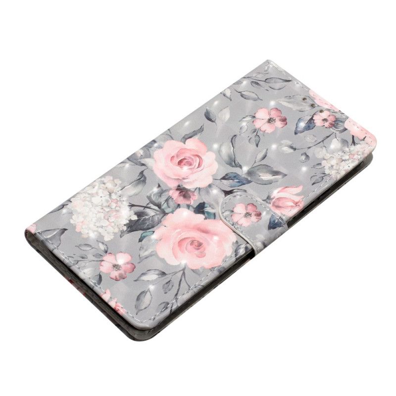 Læder Cover Xiaomi Redmi Note 14 Pro Plus 5g Telefon Etui 3d Lyserøde Blomster