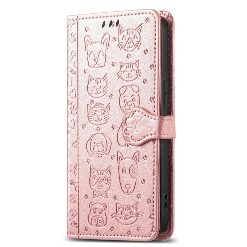 Læder Cover Xiaomi Redmi Note 14 Pro Plus 5g Telefon Etui Animerede Dyr