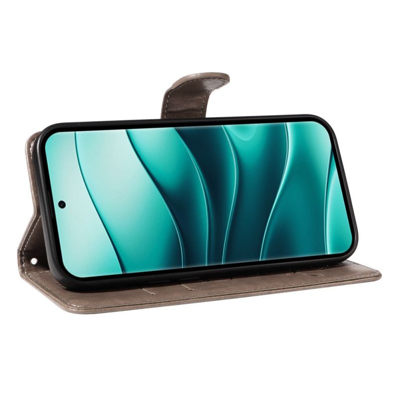 Læder Cover Xiaomi Redmi Note 14 Pro Plus 5g Telefon Etui Botanisk