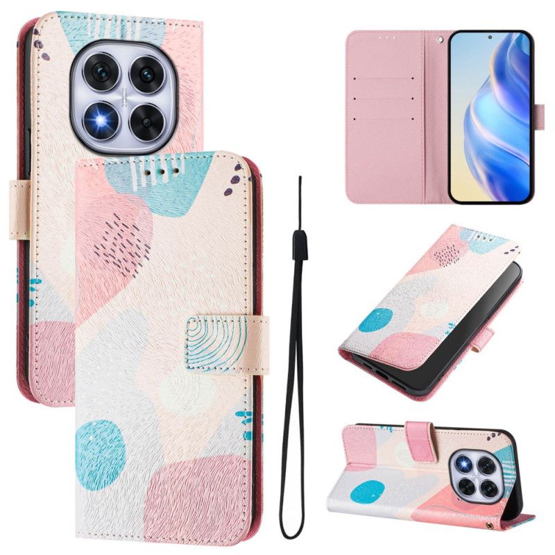 Læder Cover Xiaomi Redmi Note 14 Pro Plus 5g Telefon Etui Graffitimønster