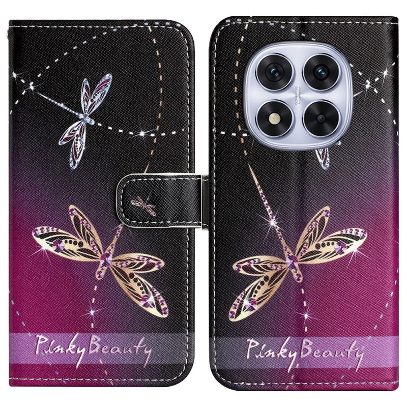 Læder Cover Xiaomi Redmi Note 14 Pro Plus 5g Telefon Etui Guldsmede