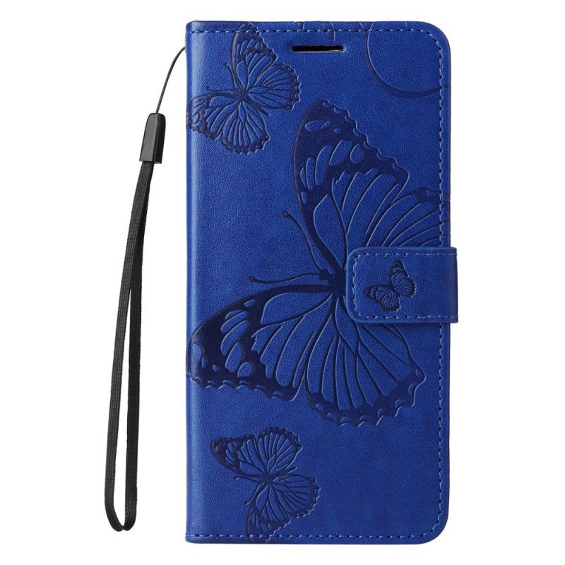 Læder Cover Xiaomi Redmi Note 14 Pro Plus 5g Telefon Etui Kæmpesommerfugle