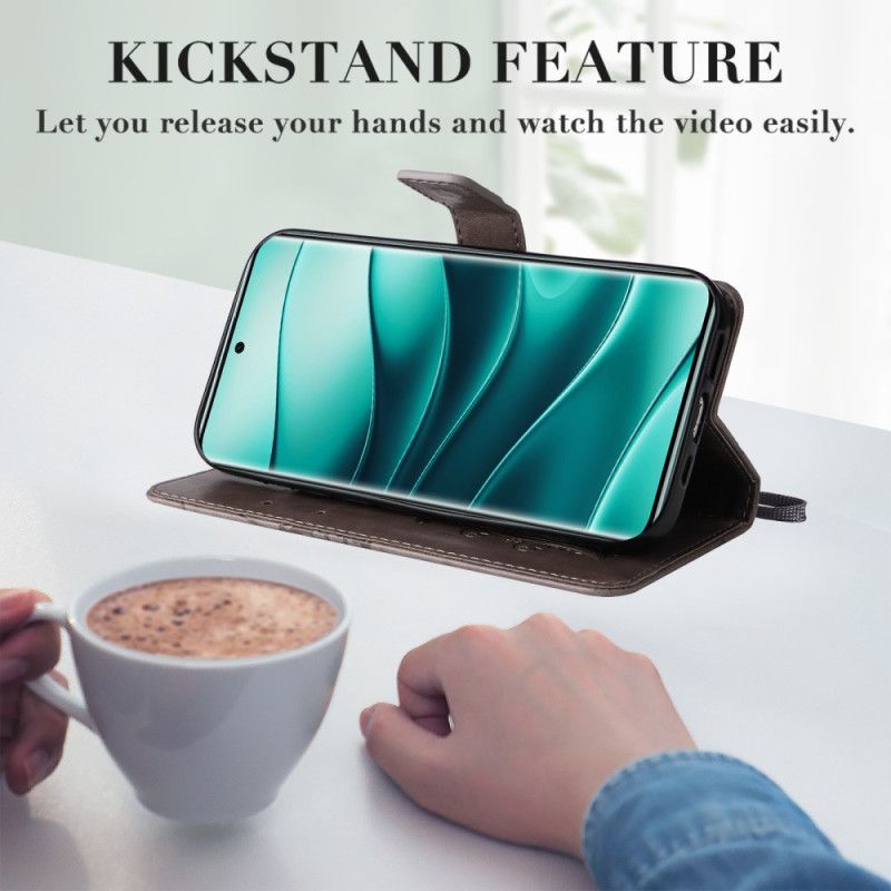 Læder Cover Xiaomi Redmi Note 14 Pro Plus 5g Telefon Etui Kæmpesommerfugle