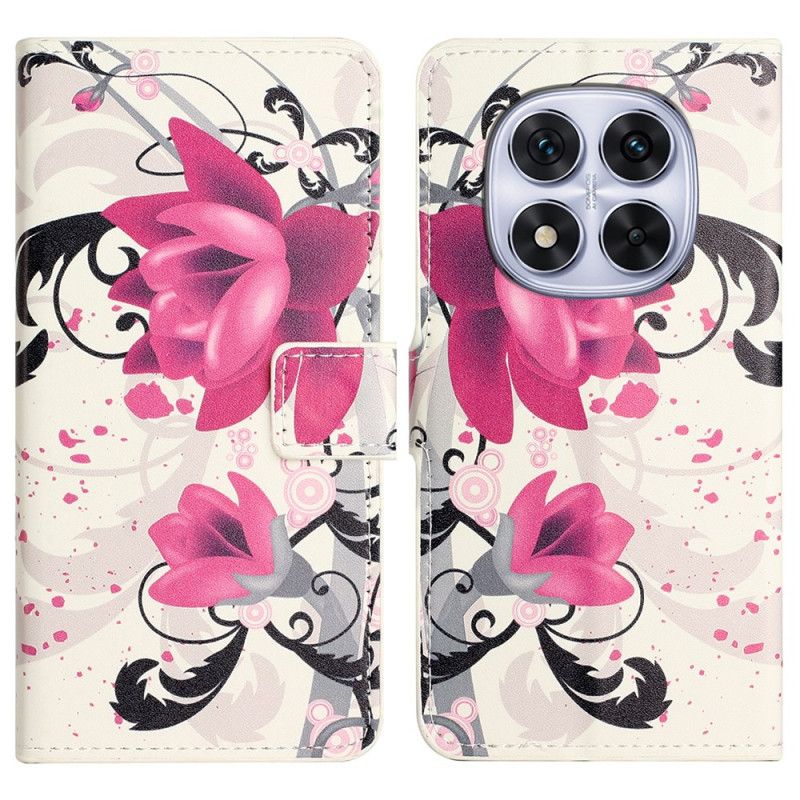 Læder Cover Xiaomi Redmi Note 14 Pro Plus 5g Telefon Etui Lotus