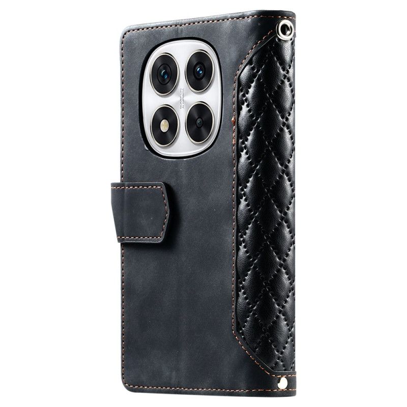 Læder Cover Xiaomi Redmi Note 14 Pro Plus 5g Telefon Etui Quiltet Pung