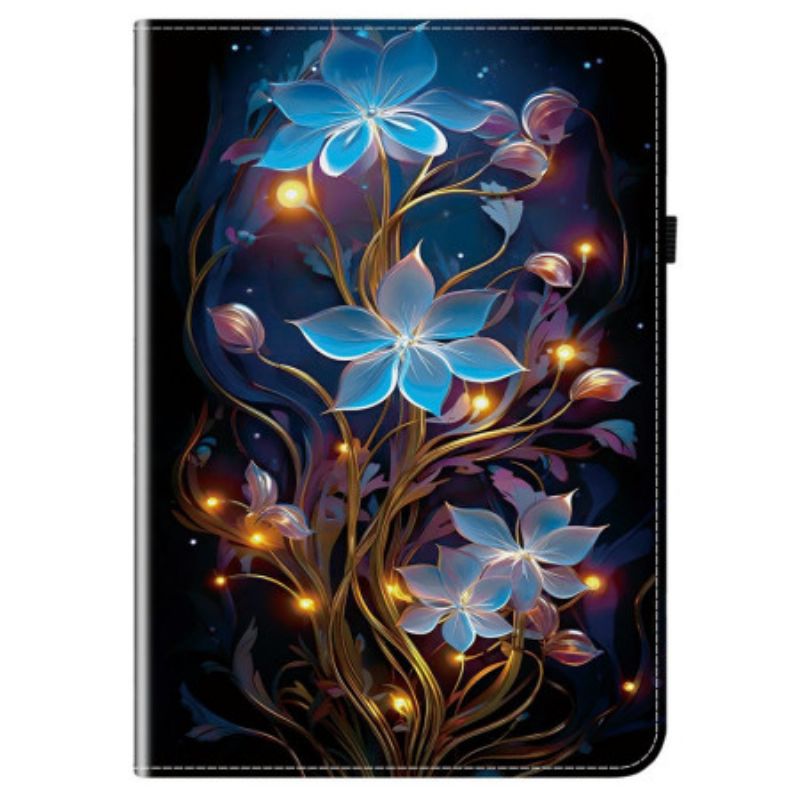 Case Samsung Galaxy Tab S10 Fe Plus Telefon Etui Blå Blomster