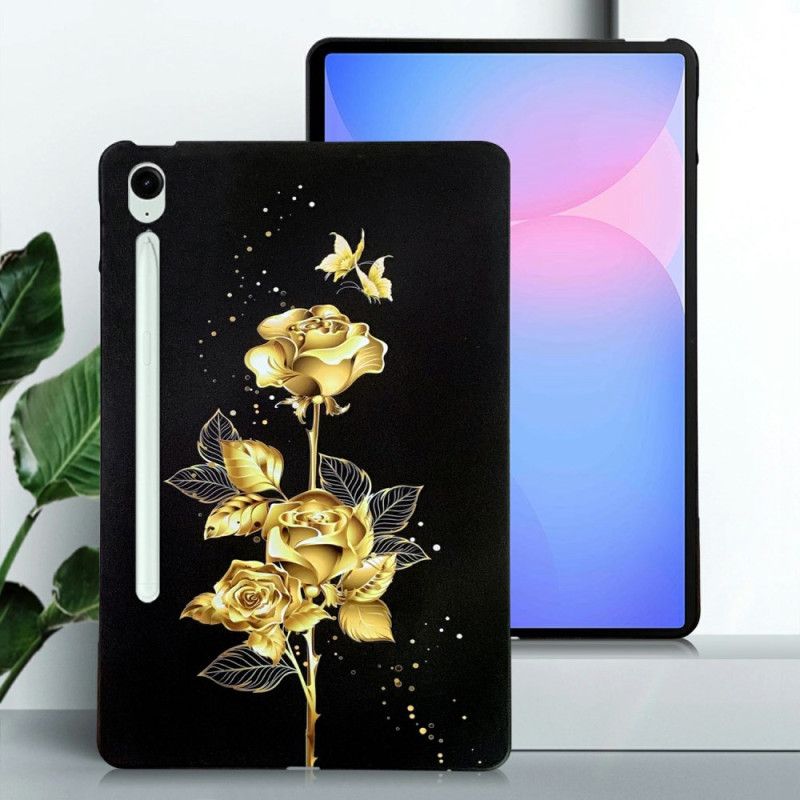 Cover Samsung Galaxy Tab S10 Fe Plus Telefon Etui Gyldne Roser