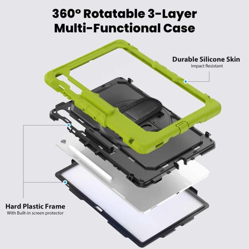 Cover Samsung Galaxy Tab S10 Fe Plus Ultra-resistent Med Skulderrem