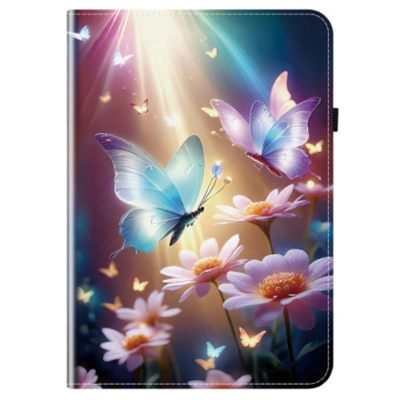 Etui Samsung Galaxy Tab S10 Fe Plus Lysende Sommerfugle