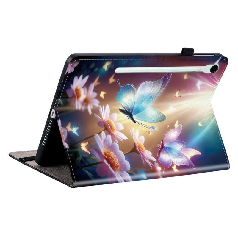Etui Samsung Galaxy Tab S10 Fe Plus Lysende Sommerfugle