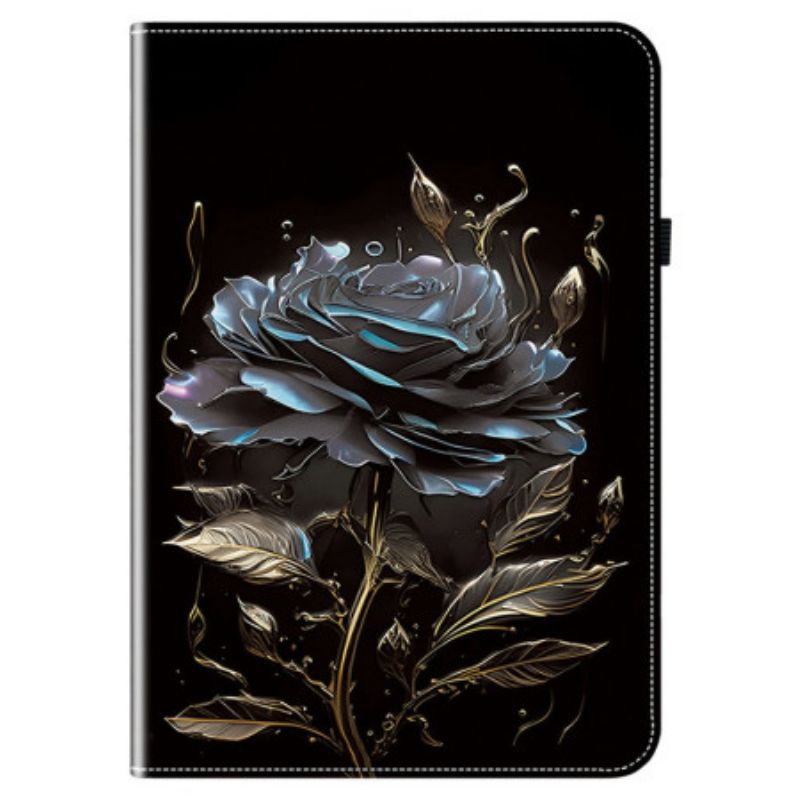 Etui Til Samsung Galaxy Tab S10 Fe Plus Elegant Sort Rosebeskyttelse