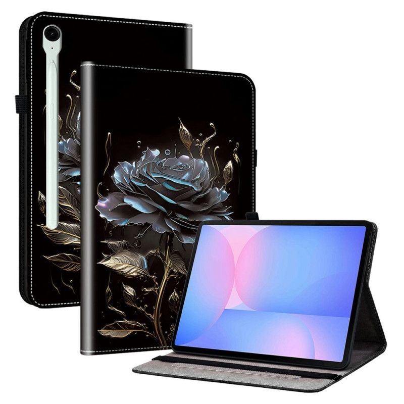 Etui Til Samsung Galaxy Tab S10 Fe Plus Elegant Sort Rosebeskyttelse
