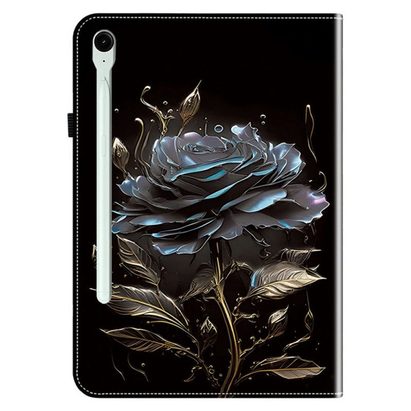 Etui Til Samsung Galaxy Tab S10 Fe Plus Elegant Sort Rosebeskyttelse