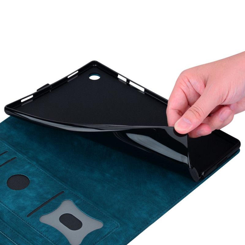 Læder Cover Samsung Galaxy Tab S10 Fe Plus Telefon Etui Kattemotiv