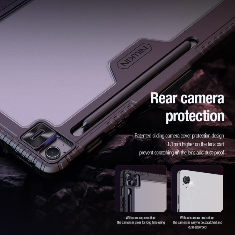 Samsung Galaxy Tab S10 Fe Plus Nillkin-bumper Med Origami-stativ Og Glidende Cover