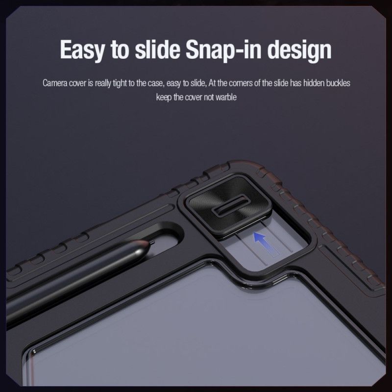 Samsung Galaxy Tab S10 Fe Plus Nillkin-bumper Med Origami-stativ Og Glidende Cover