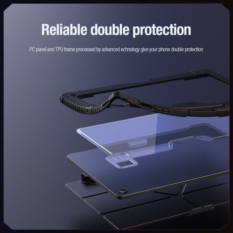 Samsung Galaxy Tab S10 Fe Plus Nillkin-bumper Med Origami-stativ Og Glidende Cover