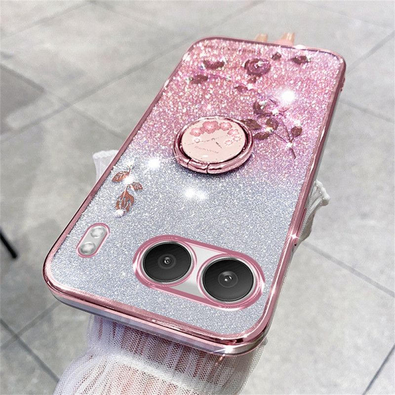 Cover Oneplus Nord 4 Kadem Ringholder Med Pailletter Og Rhinsten