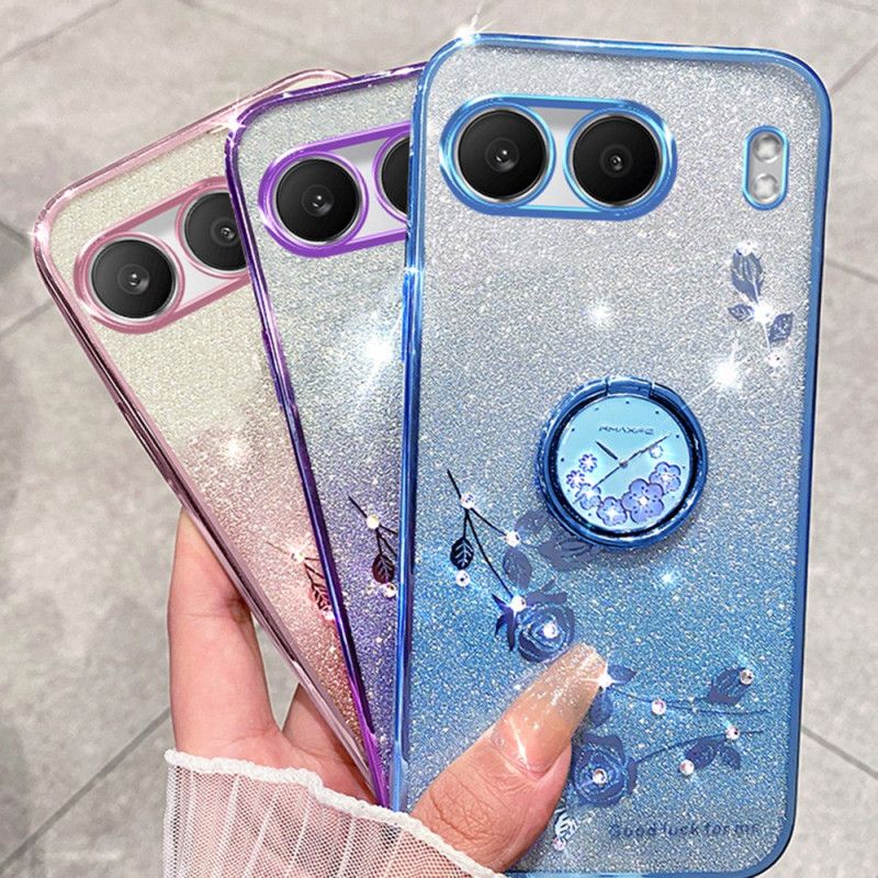 Cover Oneplus Nord 4 Kadem Ringholder Med Pailletter Og Rhinsten