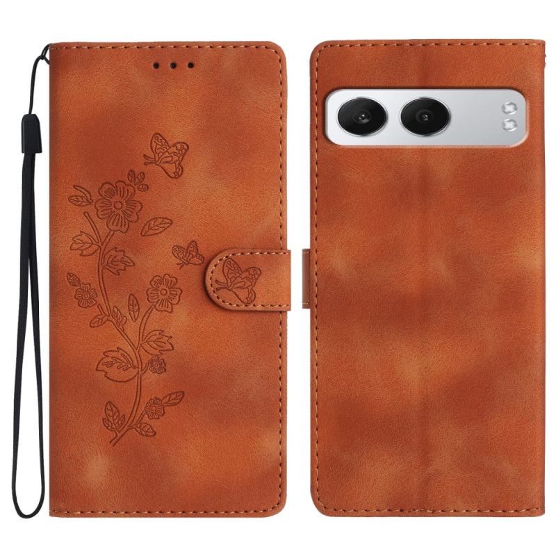 Flip Cover Oneplus Nord 4 Blomsterprint