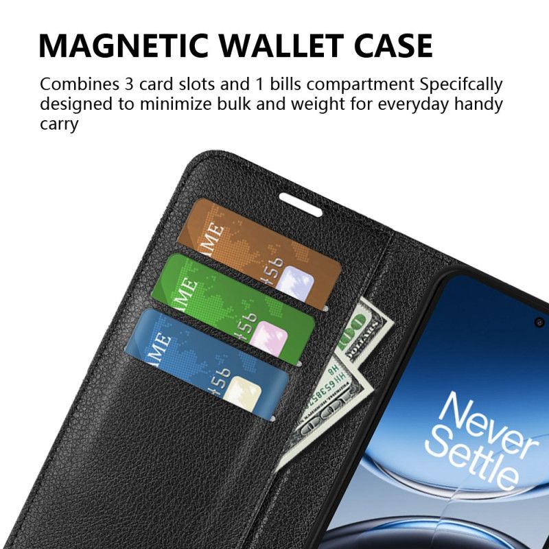 Flip Cover Oneplus Nord 4 Litchi Kunstlæder