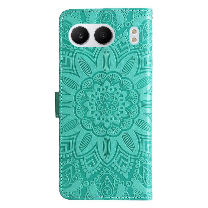 Flip Cover Oneplus Nord 4 Solsikkemønsterrem