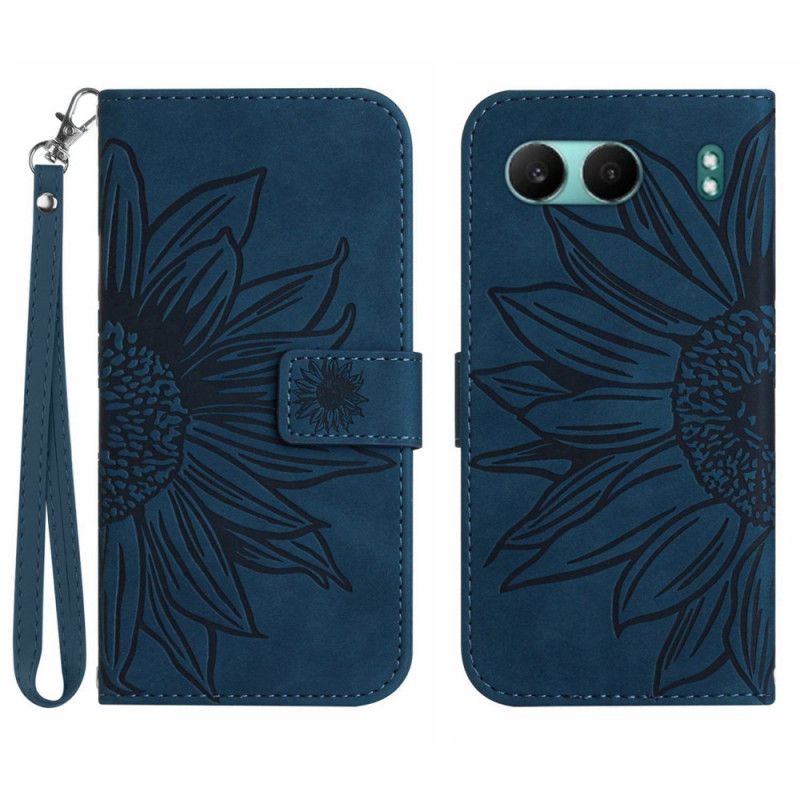 Flip Cover Oneplus Nord 4 Solsikkeprint Og Rem