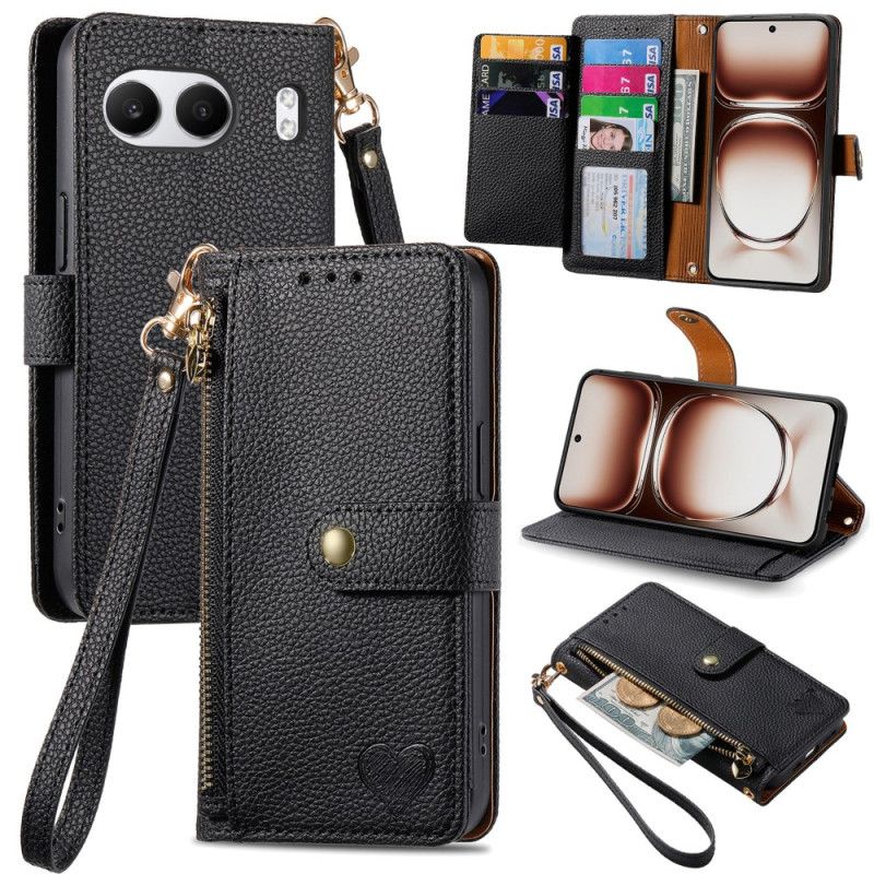 Flip Cover Til Oneplus Nord 4 Hjerte Rfid-blokerende Pung