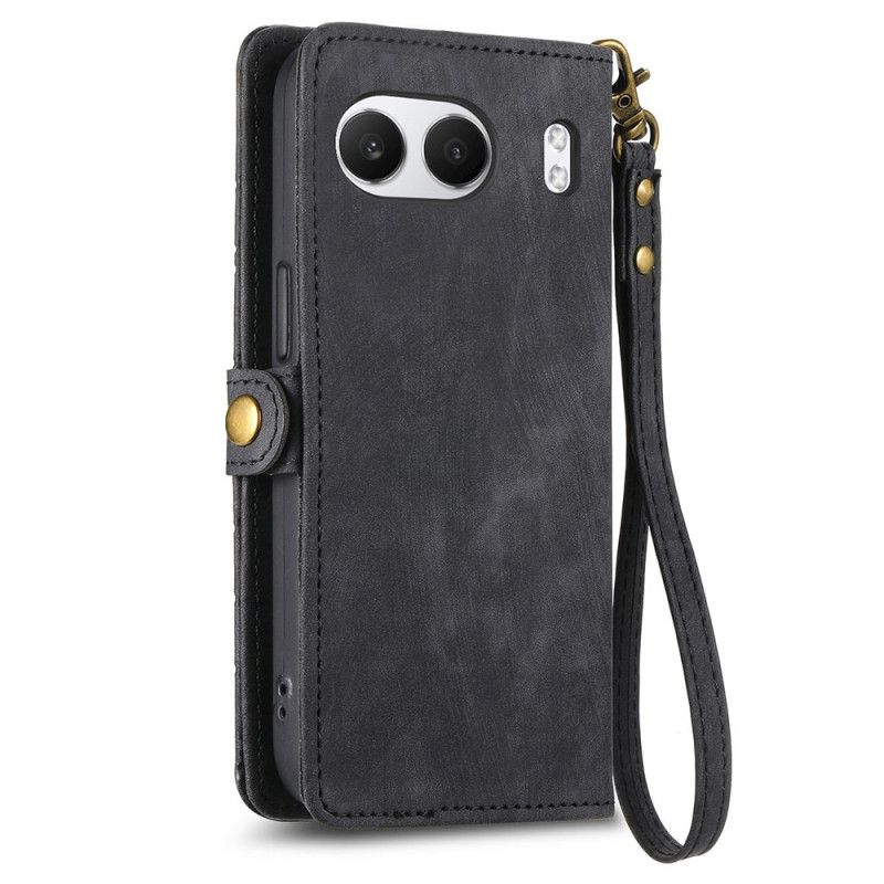 Flip Cover Til Oneplus Nord 4 Pung Med Geometrisk Mønster