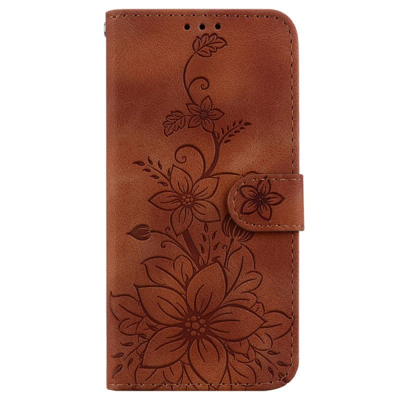 Læder Cover Oneplus Nord 4 Telefon Etui Blomsterlilje