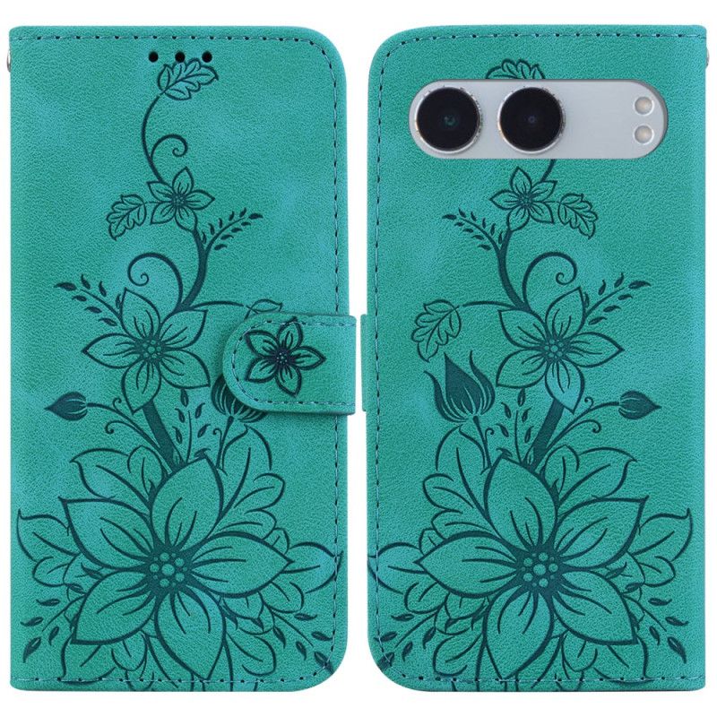 Læder Cover Oneplus Nord 4 Telefon Etui Blomsterlilje