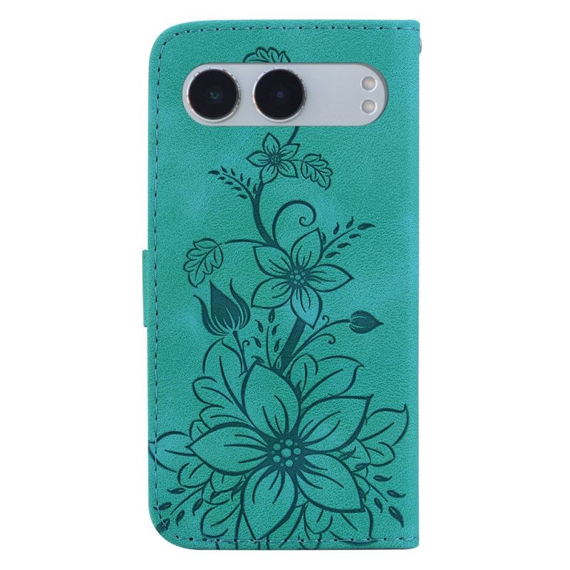 Læder Cover Oneplus Nord 4 Telefon Etui Blomsterlilje