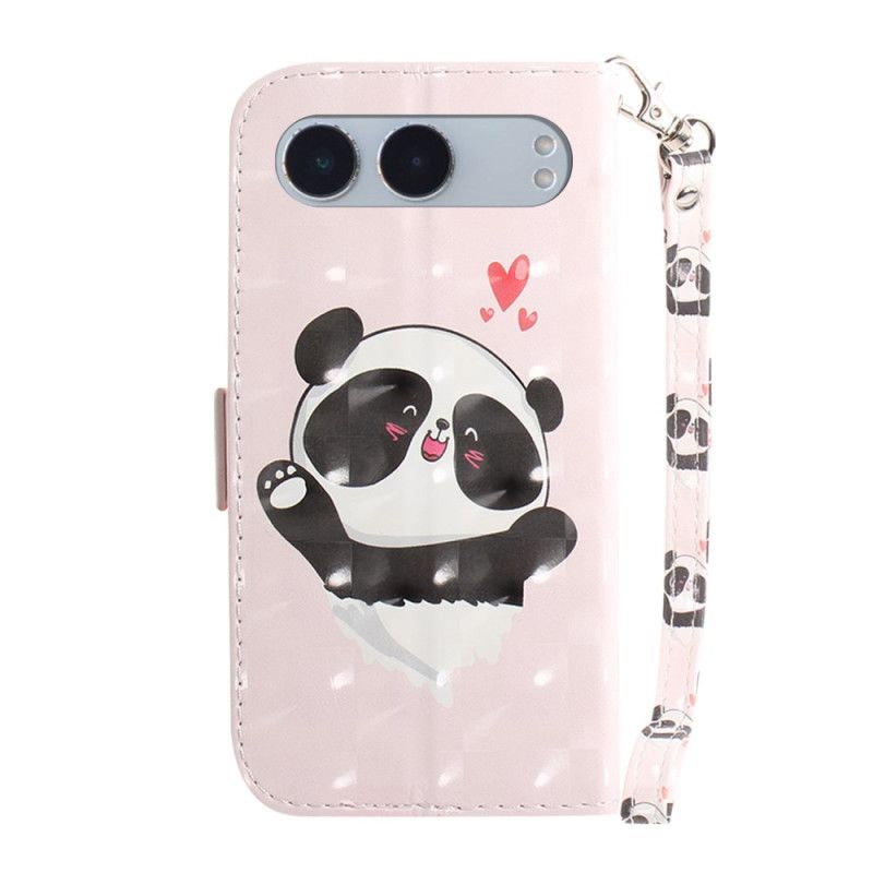 Læder Cover Oneplus Nord 4 Telefon Etui Panda Love-snor