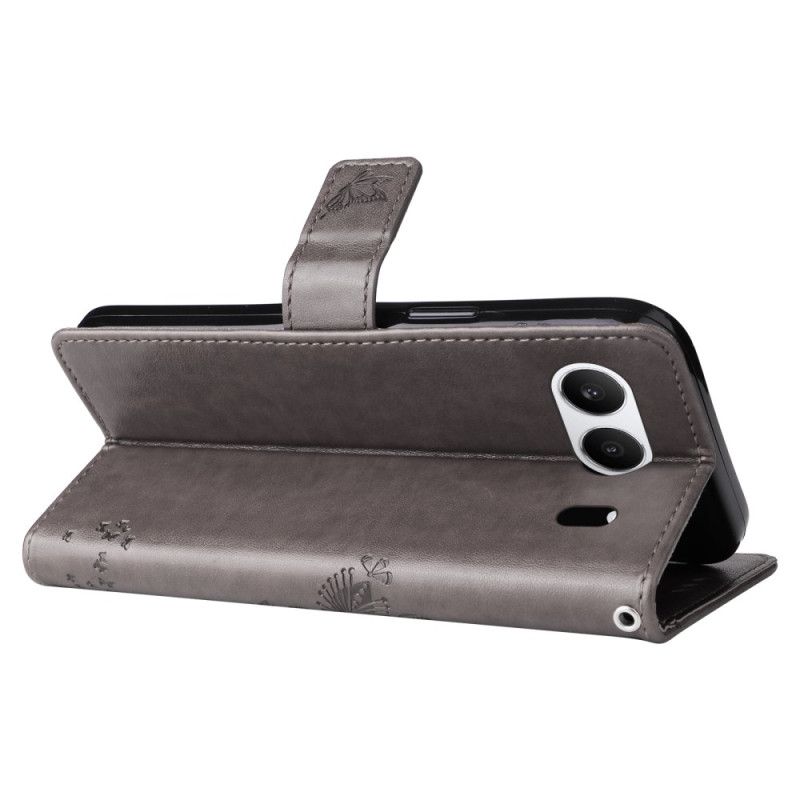 Læder Cover Oneplus Nord 4 Telefon Etui Træ Og Kat